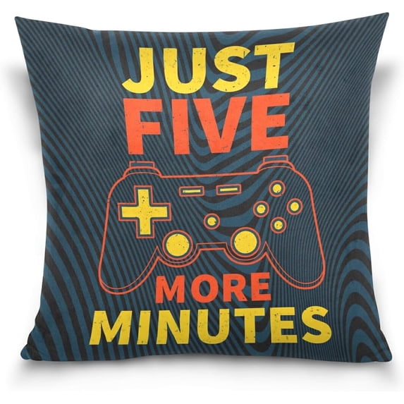 GZHJMY Vedio Game Controller Throw Pillow Covers Sofa Decor Pillowcase Back Cushion Cover 16" × 16"