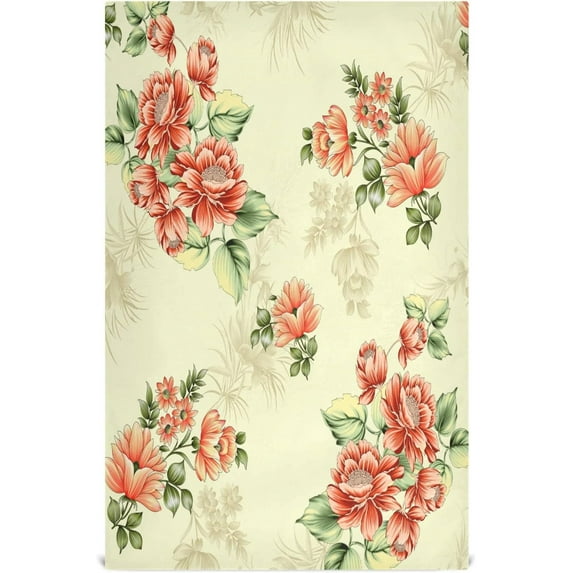 GZHJMY Vintage Flower Kitchen Dish Towel Set, Drying Kitchen Towels Tea Towels Gift Set for Drying Cleaning Cooking Baking 1Pcs