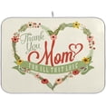 thumbnail image 1 of GZHJMY Vintage Happy Mothers's Day Typographical Heart 16 x 18 Inches Dish Drying Mat Microfiber Kitchen Countertop Table Protector Multi-purpose Counter Rack Sink Drainer Pad, 1 of 6