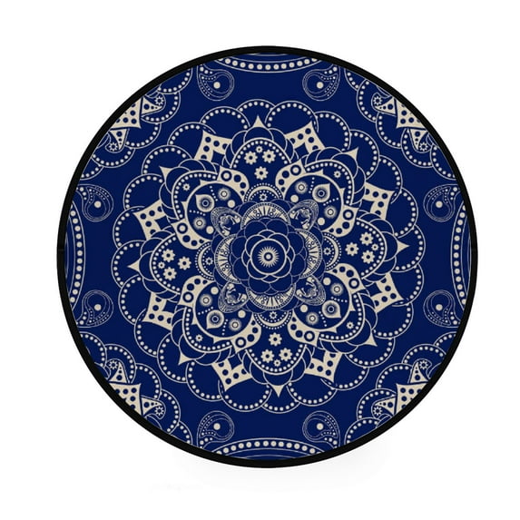 GZHJMY Vintage Style 60In Round Rugs for Living Room, Non-Slip Coral Velvet Long Runner Rugs, Washable Water Absorbent Mat Carpet for Bedroom Kitchen Kids Room