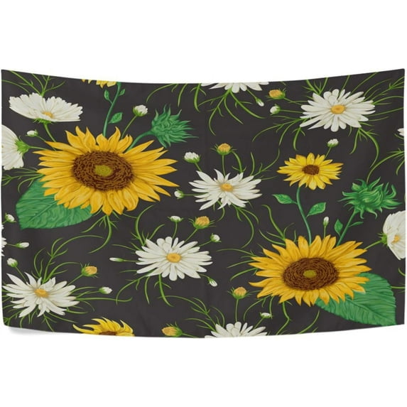 GZHJMY Vintage Sunflowers Tapestry Aesthetic Tapestry for Bedroom Living Room Classroom Dorm 90" x 60" Inches Gift Decor