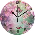 thumbnail image 1 of GZHJMY Wall Clock Butterflies Blossom 10 Inch Silent Non Ticking Quality Quartz Battery Operated Digital Round Easy to Read for Home Office Kitchen Decorative, 1 of 7