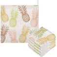 thumbnail image 1 of GZHJMY Washcloths Set Bathroom Kitchen Wash Cloths Face Towels Wipes Colorful Pineapple Pink Decorative 12x12 Inch 5 Pack, 1 of 7