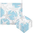 thumbnail image 1 of GZHJMY Washcloths Set Bathroom Kitchen Wash Cloths Face Towels Wipes Hand Drawn Circles Starfish Decorative 12x12 Inch 5 Pack, 1 of 7