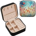 thumbnail image 1 of GZHJMY Watercolor Flower Jewelry Box for Teens Girls Women Birthday Christmas Gift, Portable PU Leather Jewelry Storage Box Mini Travel Jewelry Case for Necklace Bracelet Earrings Rings, 1 of 7