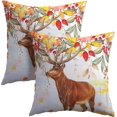 thumbnail image 1 of GZHJMY Watercolor Moose Throw Pillow Covers - Forest Elk Animals Pillow Cover Nature Woodland Wildlife Pillowcase for Sofa Bed Room Home Decor 18 x 18 Inch Set of 2, 1 of 7