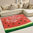 thumbnail image 1 of GZHJMY Watermelon Hello Summer Red Area Rug Living Room Rugs - 5'3" x4 Abstract Large Soft Indoor Washable Rug Low Pile Carpet for Bedroom Dining Room Office Carpet Runner, 1 of 7