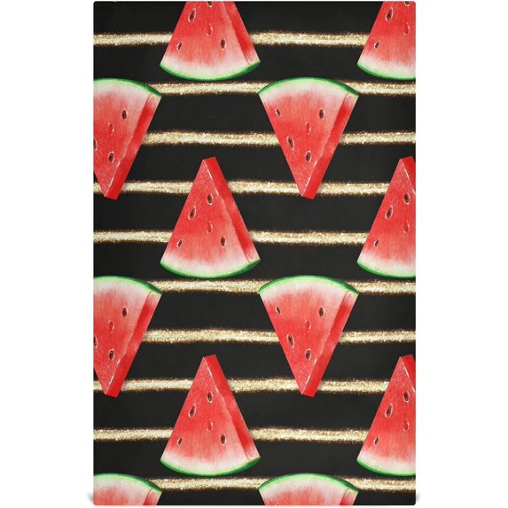 GZHJMY Watermelon Stripe Kitchen Towels 1 Pack Dish Cloths Reusable Cleaning Cloths Absorbent Hand Towels Tea Towels Bar Towels Fast Drying 28 x 18 in