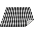 thumbnail image 1 of GZHJMY White Black Plaid Large Picnic & Outdoor Beach Blanket, Waterproof Foldable Sandproof 3-Layer Picnic Mat for Camping,Hiking,Travel,Park,Concerts,78"X 78", 1 of 6