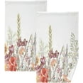 thumbnail image 1 of GZHJMY Wild Flowers Print Pure Cotton Hand Towels for Bath Decorative Guest Towels Fingertip Towels for Bathroom Spa Gym, 2-Piece, 16 x 28 inches, 1 of 7