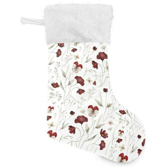 GZHJMY Wildflower Christmas Stocking, Personalized Large Candy Stocking Hanging Gift, Xmas Stockings Decoration for Family Holiday Party Ornaments Decor Fireplace
