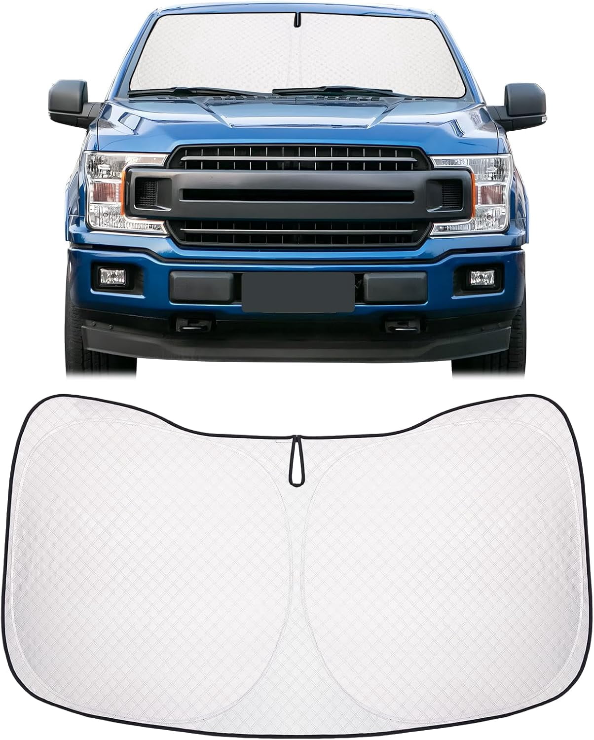 Rective GZHJMY Windshield Sun Shade for Ford F150 2021-2025, Rective Silver Car ...