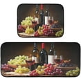 thumbnail image 1 of GZHJMY Wine Friut Kitchen Rug Set of 2 Non Slip Washable Cushioned Anti-Fatigue Kitchen Mat Comfort Standing Floor Mat for Kitchen Washroom Bedroom Carpet Runner, 1 of 7