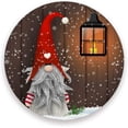 thumbnail image 1 of GZHJMY Winter Traditional Gnome Santa Claus Lantern Wood Pattern Round Coasters for Drinks, for Tabletop Protection,Suitable for Kinds of Cups, Wooden Table, Home Decor 1pcs, 1 of 6