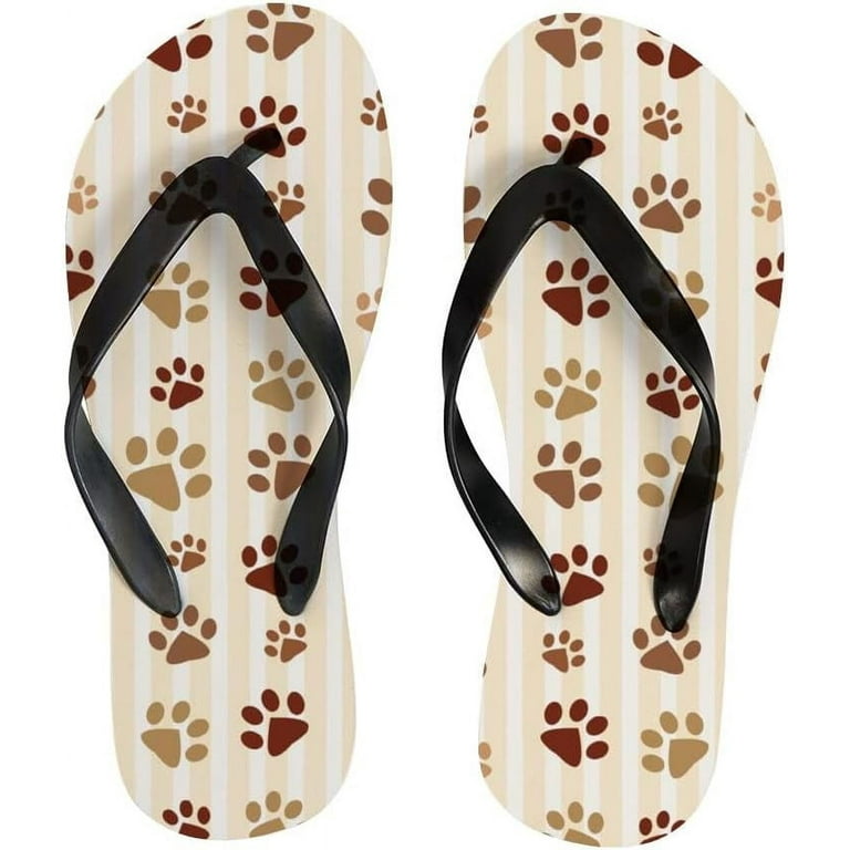 Paw print flip flops deals