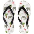 thumbnail image 1 of GZHJMY Women Flip Flops Slippers Cute Elephants Animal Tropical Flamingo Palm Trees Sandals for Beach Summer Shower Men Boy Girl Kid Summer Slippers, 1 of 5