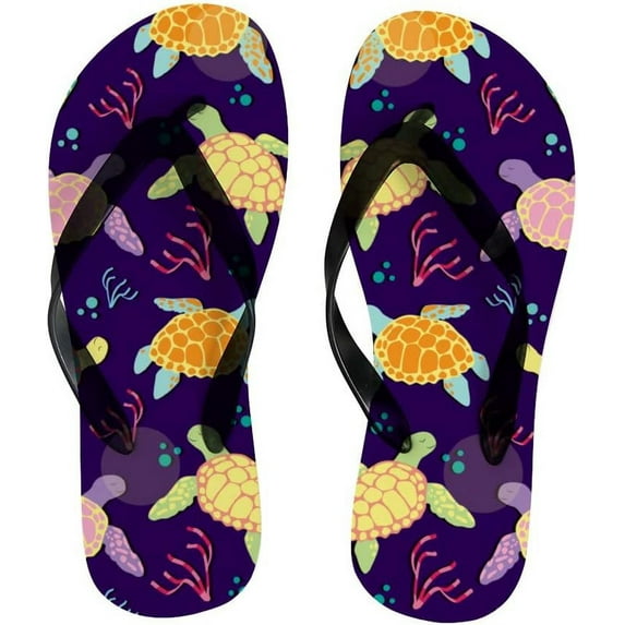 GZHJMY Women Flip Flops Slippers Ocean Sea Turtle Tortoise Animal Sandals for Beach Summer Shower Men Boy Girl Kid Summer Slippers