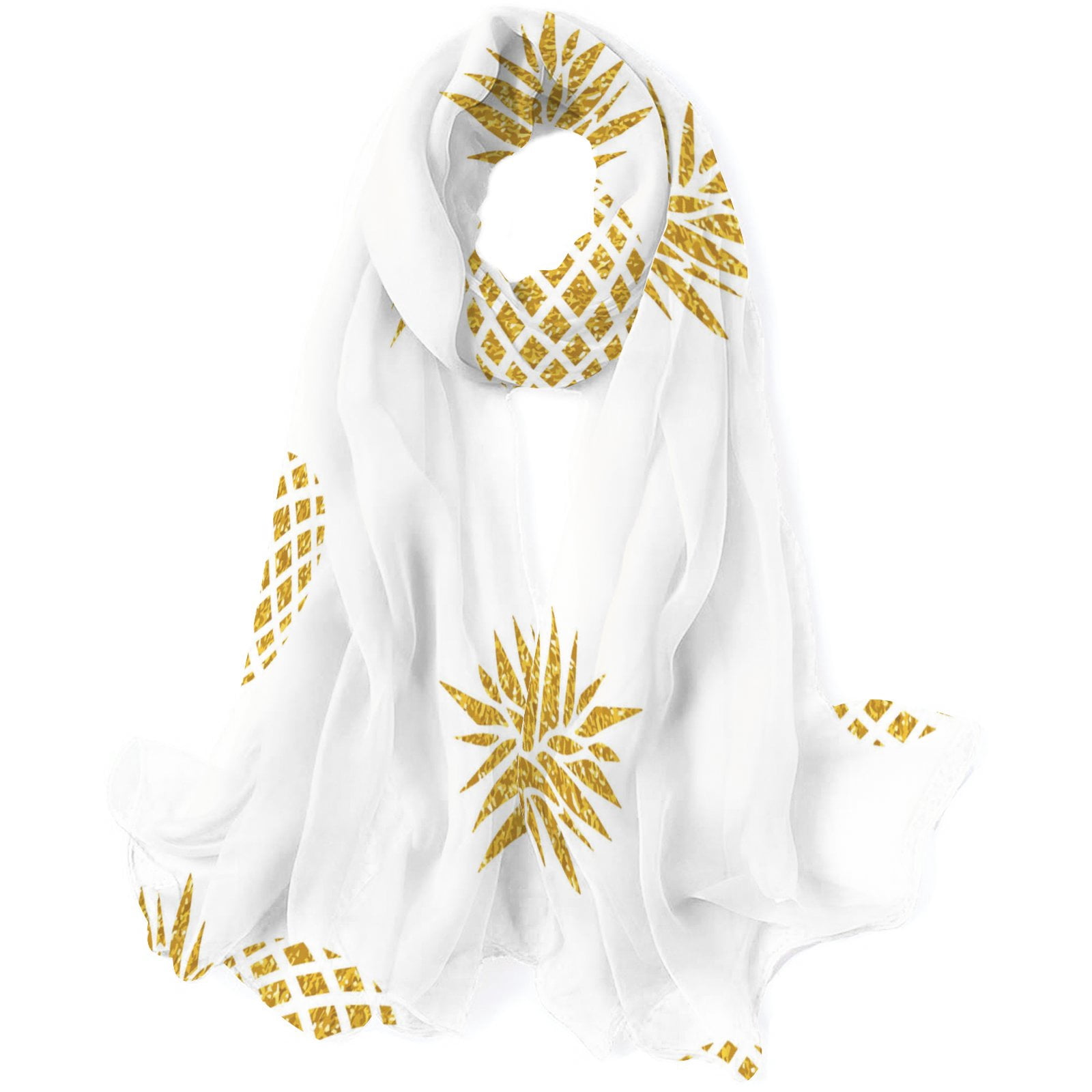 Spring Summer Long Silk Scarf Shawl