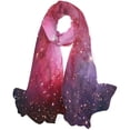 thumbnail image 1 of GZHJMY Women Girls Long Silk Scarf, M20 Trifid Nebula in Sagittarius Summer Lightweight Shawl, Outdoor Floral Large Wrap 71X35 Inch, 1 of 5