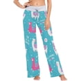 thumbnail image 1 of GZHJMY Women's Pajama Pants Llama Blue Comfy Stretch Sleepwear Womens Wide Leg Pants Casual Loose Yoga Sweatpants Comfy Lounge Pajama, Medium, 1 of 7