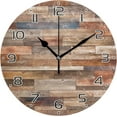 thumbnail image 1 of GZHJMY Wooden Floor Clock Silent Round Wall Clock Non Ticking Battery Device Clocks Creative Decoration Wall Clock for Living Room Bedroom Office Kitchen, 1 of 6