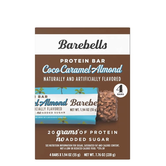 Barebells Protein Bar, Coco Caramel Almond, 20g Protein, 4-Pack