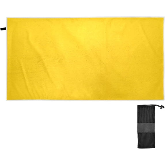GZHJMY Yellow Beach Towel Oversized Towel Blanket, Thin Lightweight Microfiber Sand Free Quick Dry Towel, 30”X60” Multipurpose Pool Bath Yoga Swim Shower Towel