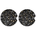 thumbnail image 1 of GZHJMY Yellow Stars and White Moon Car Coasters 2 Pack Drinks Absorbent Ceramic Stone Car Coasters with Fingertip Grip Car Cup Holder Coasters Cup Coasters, 1 of 6