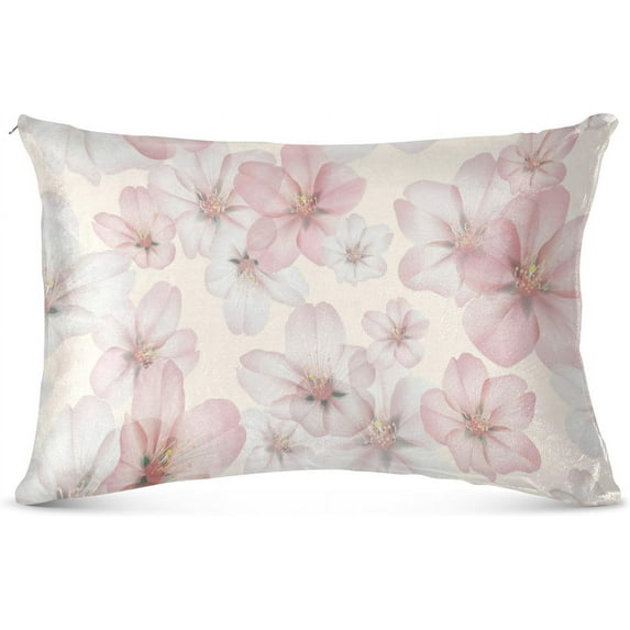 GZHJMY Yoshino Sakura Flowers Pillowcase Queen Size, Super Soft Pillow Shams Covers, Plush Cozy Pillow Cases with Zipper, 20" X 30"(238)