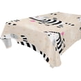 thumbnail image 1 of GZHJMY Zebra Tablecloth, Rectangle Waterproof Washable Polyester Table Cover for Picnic Dinner Holiday Party Decor, 54 x 54 Inch, 1 of 7