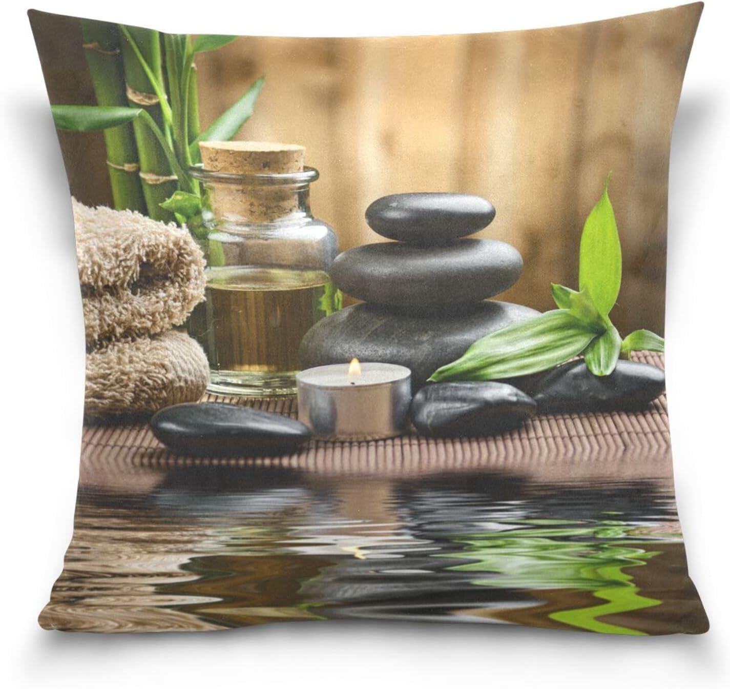 YETTASBIN Old School Tattoo Style Throw Pillow Cover - 18x18 Inch, Cotton Blend, Hidden Zipper, For Sofa, Bed, Couch Decor - View #2