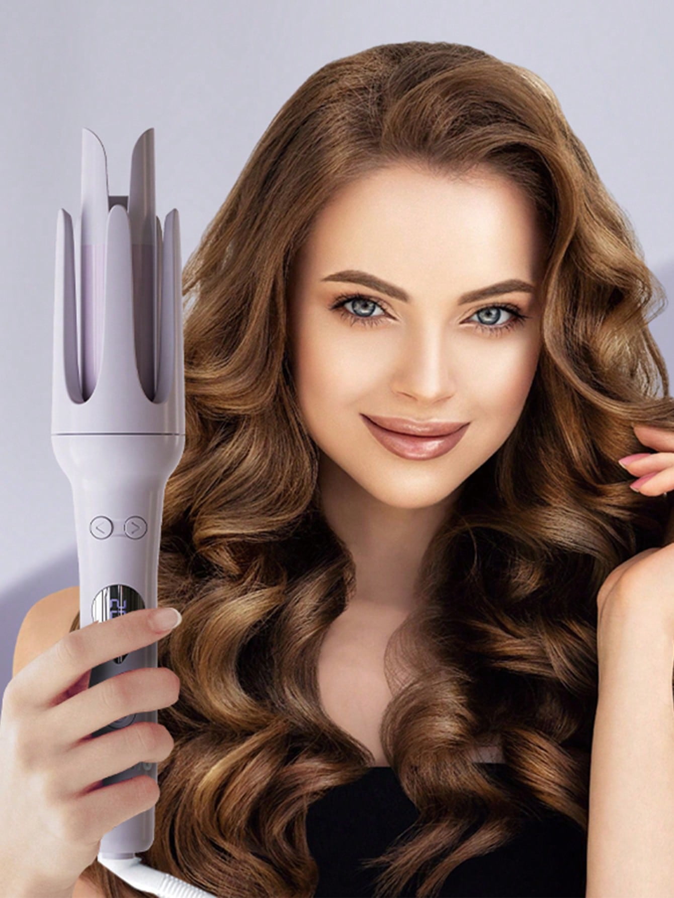 GZHOUFDXINX Large 32mm Wave Shaped Automatic Curling Iron for LongLasting DamageFree Curls