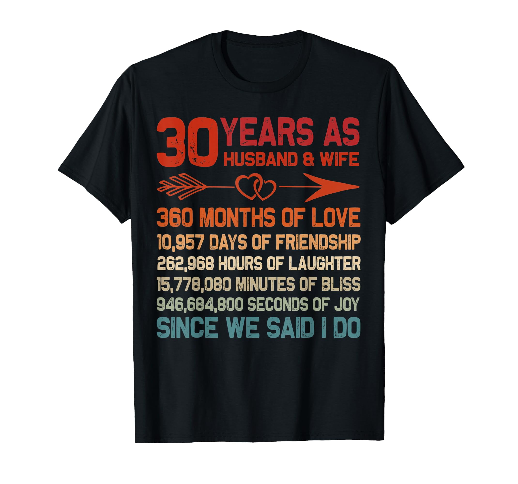 Gzhy 30 Years As Husband And Wife 30th Anniversary T For Couple Casual Shirtsfunny Graphic 2391