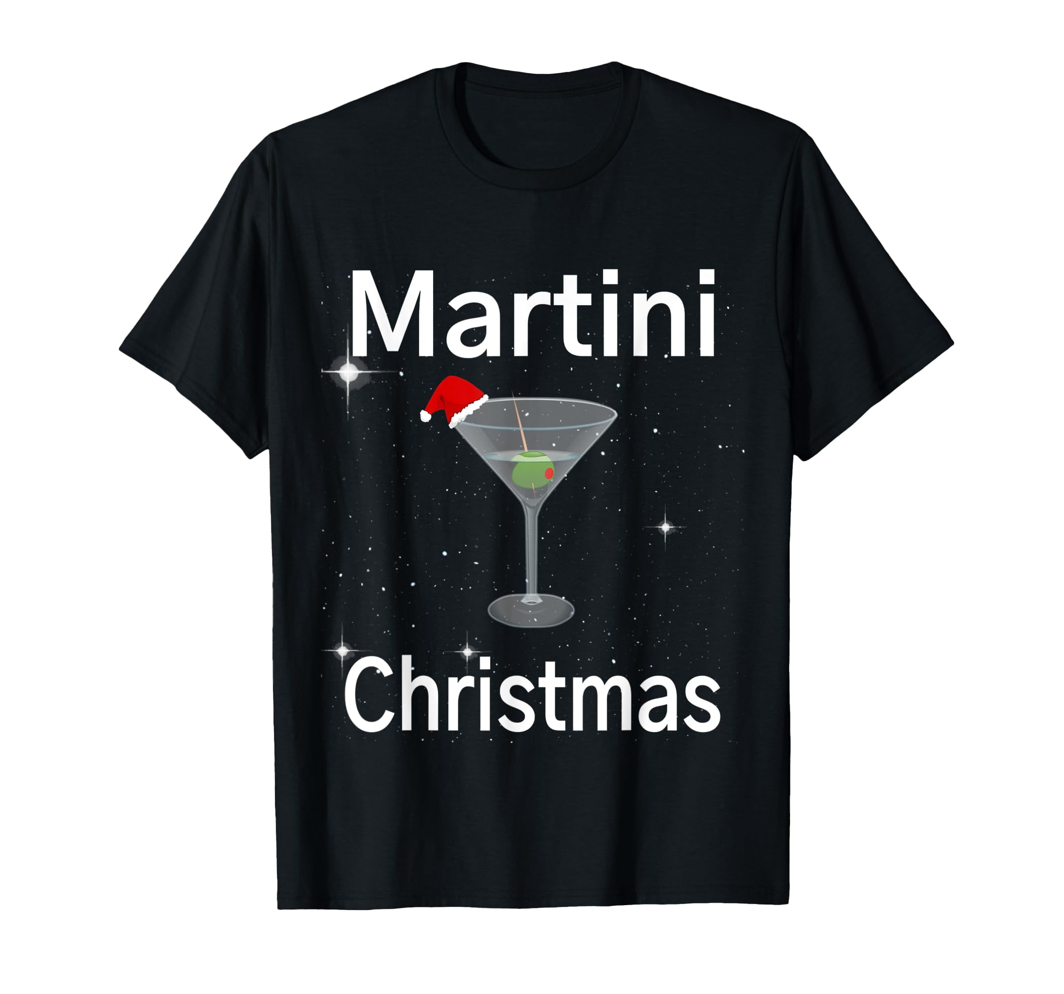 GZHY Christmas Martini Cocktail Happy Hour Red Bow Women Men Gift T