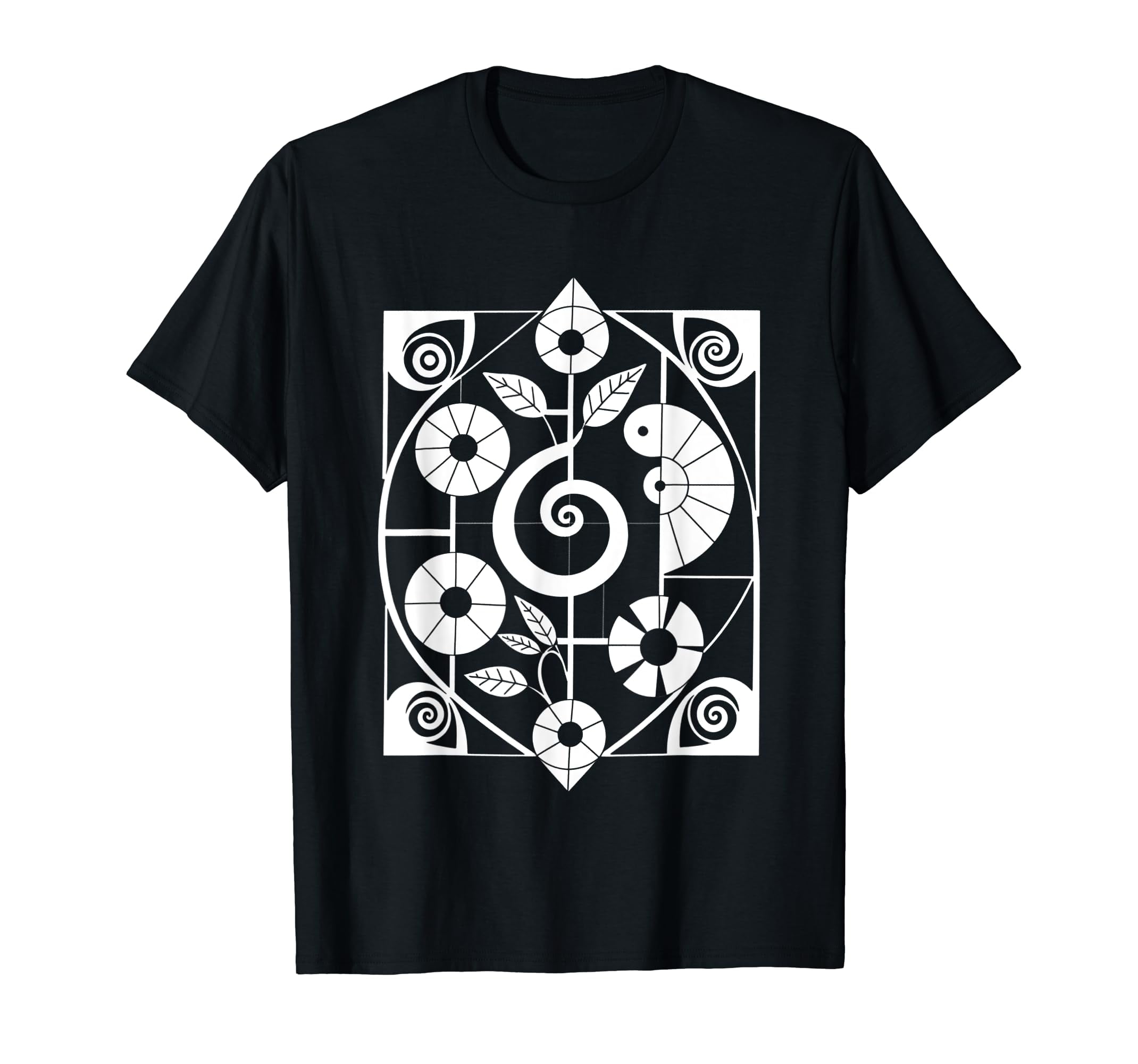 GZHY Geometric Botanical Abstract Flowers Minimalist Art Casual Shirts