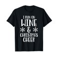 GZHY I Run On Wine & Christmas Cheer Holiday Drinking Casual Shirts