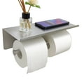 GZILA Wall Mounted Double Toilet Paper Holder with Shelf, SUS304 ...