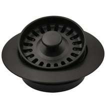 GZILA Garbage Disposal Strainer and Stopper with Decorative Disposal Flange in Black, Fit 3.5 Inch Standard Drain Hole
