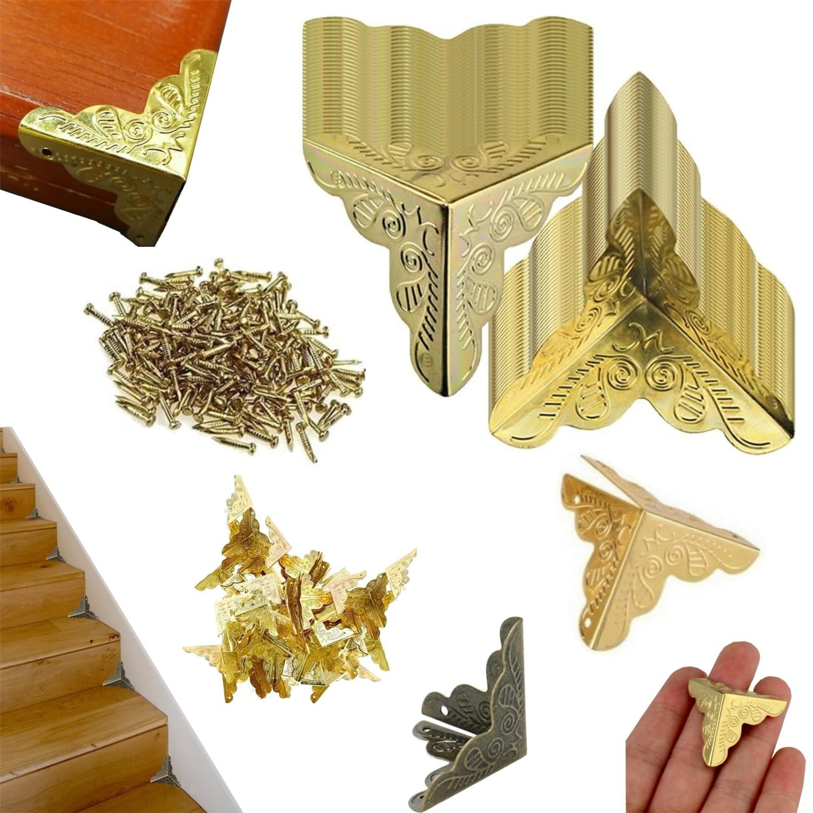 GZJCKJY 100PCS Stair Dust Corners Decorative Stair Dust Corners For