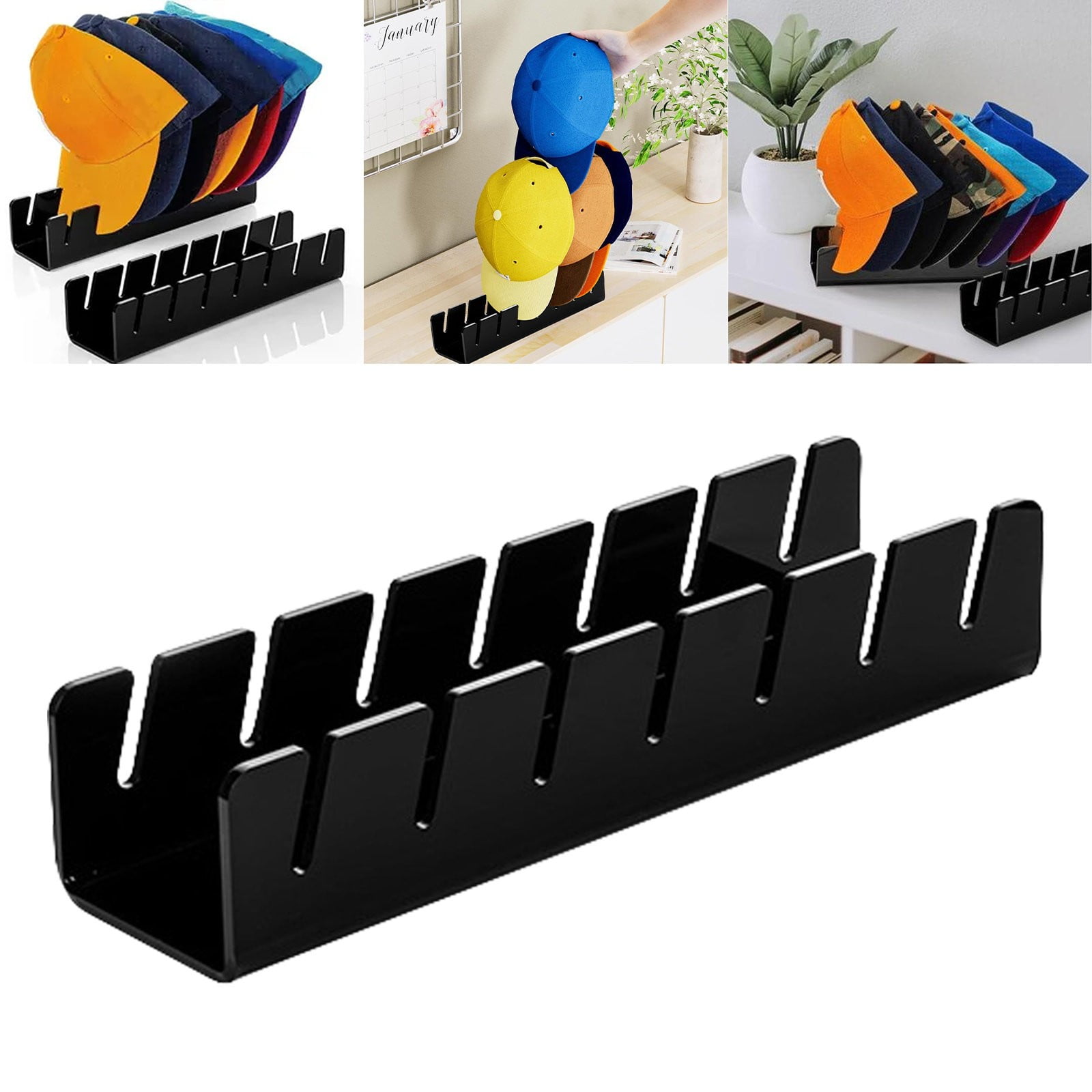 GZJCKJY Hat Stand For Baseball Caps No Install Acrylic Hat Organizer ...