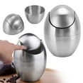 GZJCKJY Storage Containers Mini Trash Can with Swing Lid Stainless