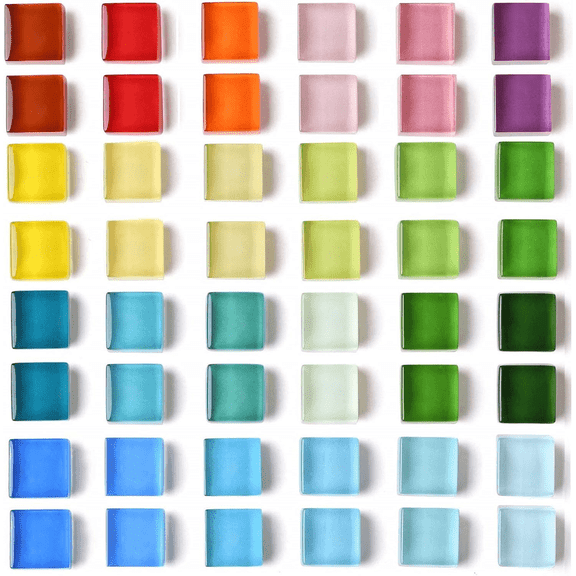 GZLOM 48 Pack Refrigerator Magnets, Cute Glass Fridge Magnets for Whiteboard, Locker, Office, Kitchen, 24 Assorted Colors, Decorative Magnetic Stones for Photos, Notes, Artwork