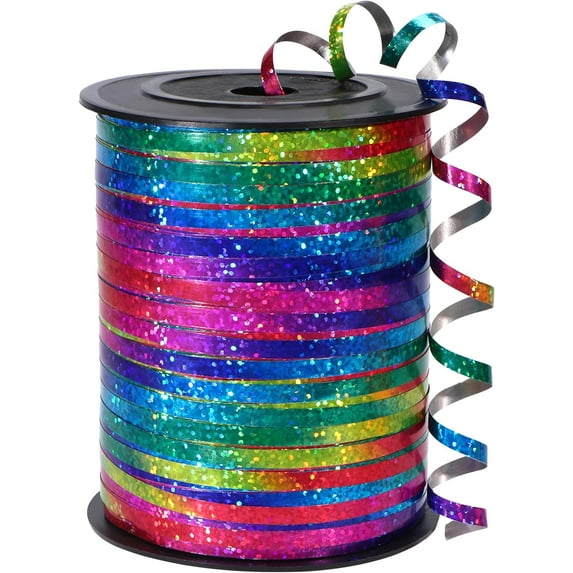 GZLX 500 Yard Rainbow Ribbon, Multicolor, One Piece