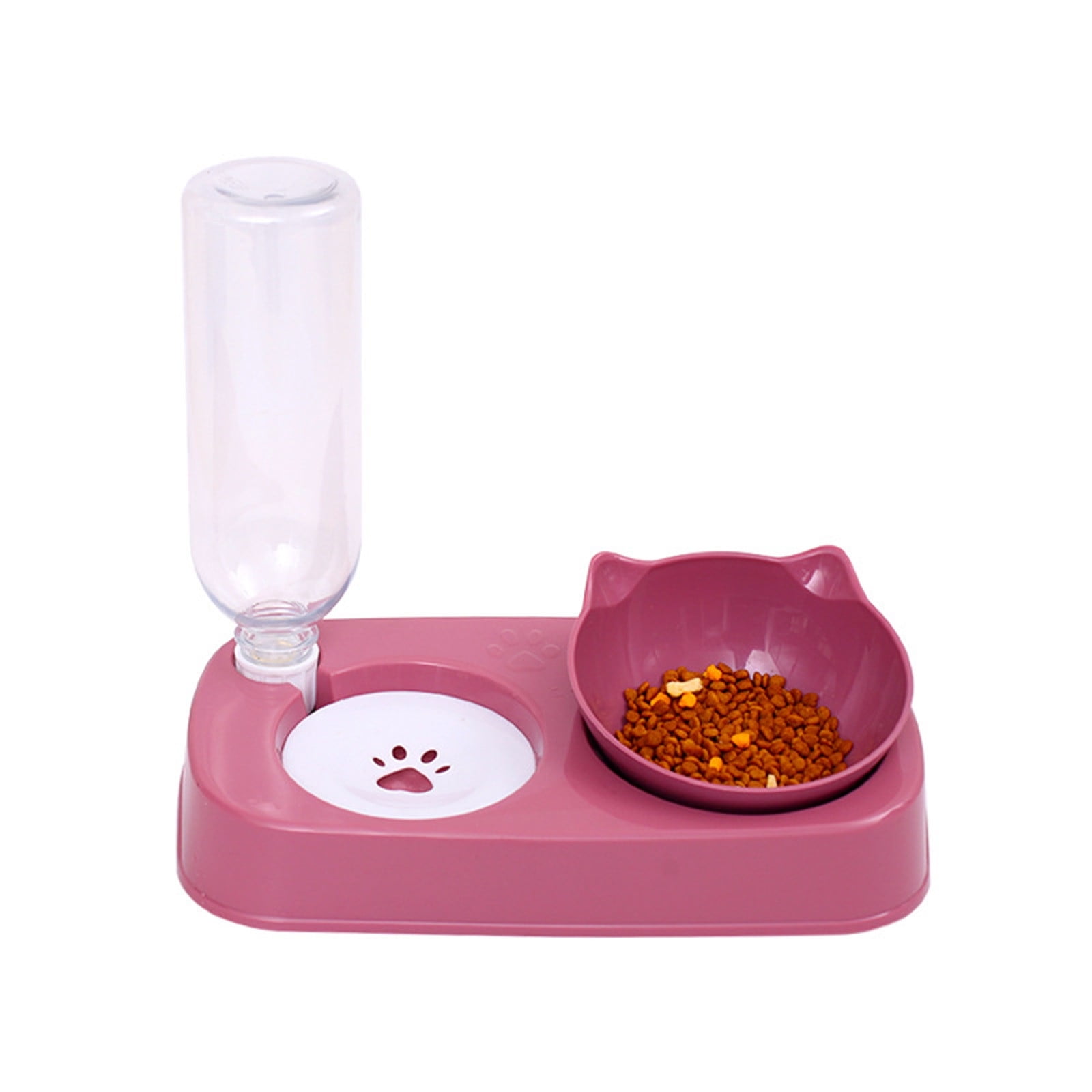 GZLY Dog Cat Bowls, Tilted Cat Food and Water Bowl Set, Raised Cat