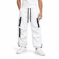 thumbnail image 1 of GZMOALH Men's Lightweight Nylon Cargo Jogger Pants, Drawstring Waist Utility Pants with Adjustable Hems, 1 of 5