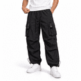 thumbnail image 1 of GZMOALH Men's Lightweight Nylon Cargo Jogger Pants, Drawstring Waist Utility Pants with Adjustable Hems, 1 of 5