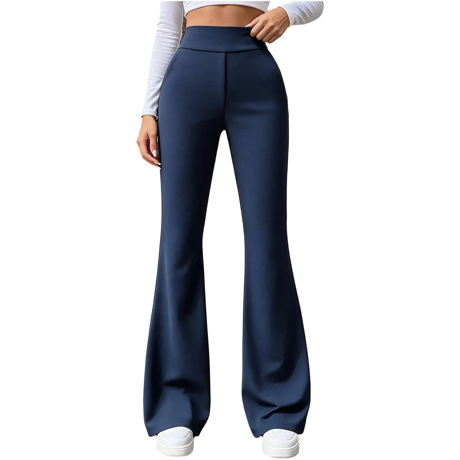 Girls Stretch Exercise GZMOALH Women's High Waisted Flare Yoga Pants, Stretch Pull On Trousers ...
