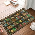 GZQJFMY Carpet Library Doormat Bookcase Doormat Book Shelf Personalized