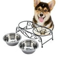 GZSL Elevated Dog Bowls for Small Dogs Metal Raised Dog Bowl Cat Dish