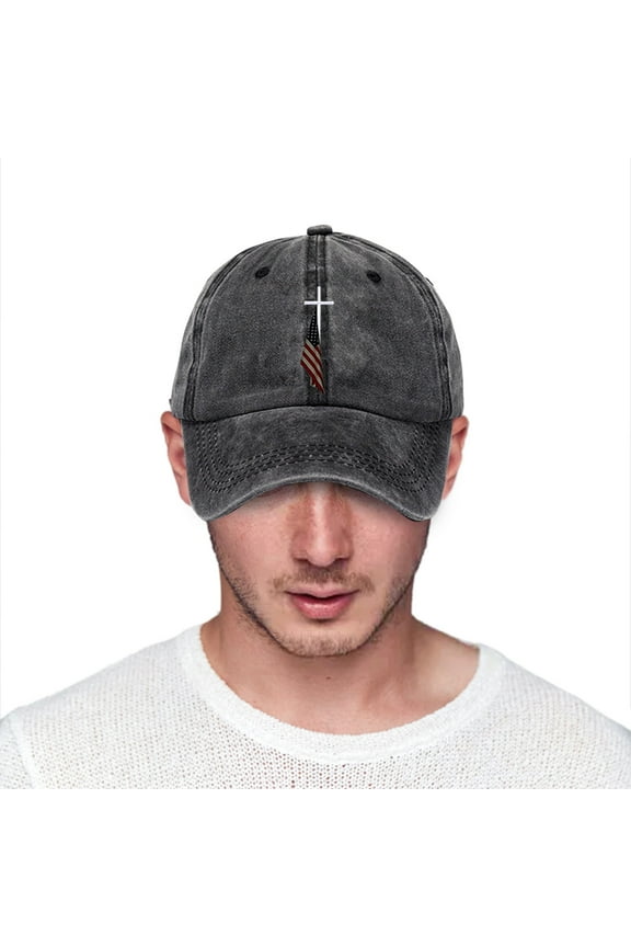 American Flag Hats for Men 4th Of July Trucker Usa Flag Baseball Cap Mens Caps Patriotic Hats for Men Black One Size